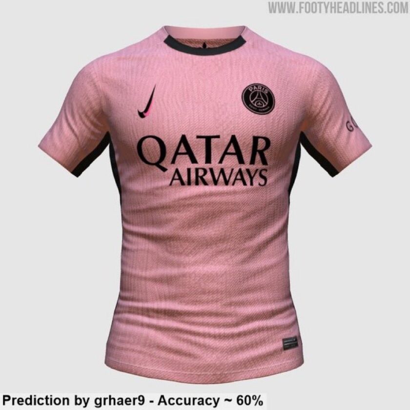 PSG to Wear Surprising "Rust Pink" Third Kit for 2024/2025 Season